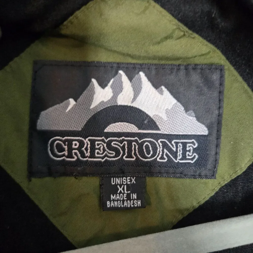 Crestone Skiing Jacket Mens XL Multicolor Colorblock Full Zip Hooded Windproof